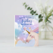 Magical unicorn birthday Pink Purple thank you  サンキューカード (スタンド正面)