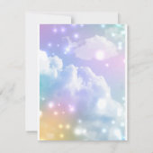 Magical unicorn birthday Pink Purple thank you  サンキューカード (裏面)