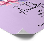 Magical Unicorn Birthday Poster | Welcome Sign ポスター (角)