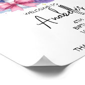 Magical Unicorn Birthday Poster | Welcome Sign ポスター (角)