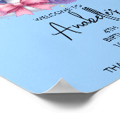 Magical Unicorn Birthday Poster | Welcome Sign ポスター (角)