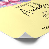 Magical Unicorn Birthday Poster | Welcome Sign ポスター (角)