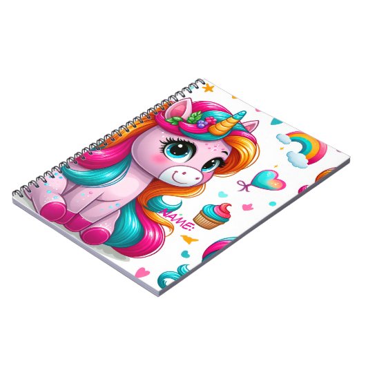 Magical Unicorn Drawing Journal ノートブック (左側)