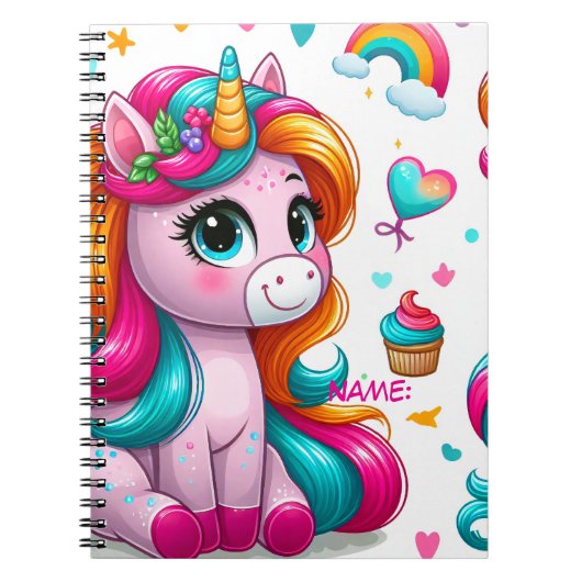 Magical Unicorn Drawing Journal ノートブック (正面)