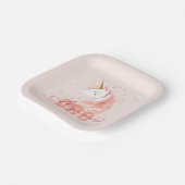 Magical Unicorn First Birthday ペーパープレート (傾斜あり)