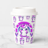 Magical Unicorn Girls Birthday Party Cups 紙コップ (裏面)