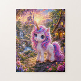 Magical Unicorn in a Fairytale Landscape Jigsaw Pu ジグソーパズル