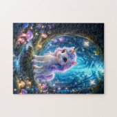 Magical Unicorn in the Enchanted Forest Jigsaw Puz ジグソーパズル (横)