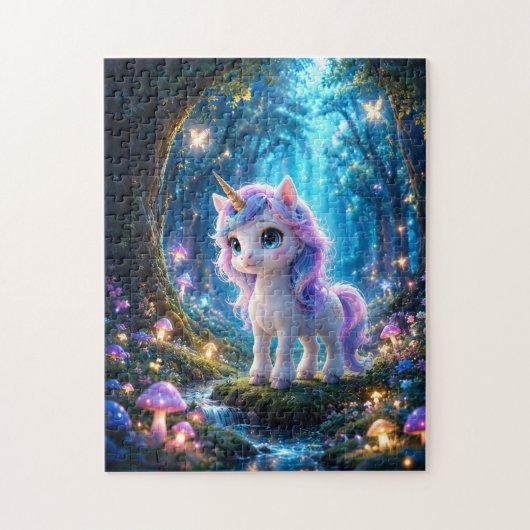 Magical Unicorn in the Enchanted Forest Jigsaw Puz ジグソーパズル (縦)