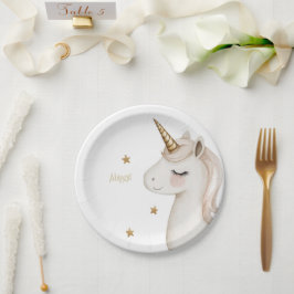 Magical Unicorn Neutral Birthday Party ペーパープレート