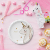 Magical Unicorn Neutral Birthday Party ペーパープレート (パーティー)
