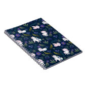Magical Unicorn Night Forest Seamless Pattern ノートブック (右側)