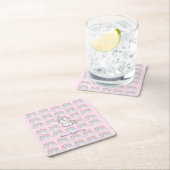 Magical Unicorn Pastel Rainbow Party  スクエアペーパーコースター (インサイチュ)