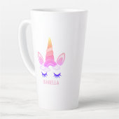 Magical Unicorn Personalized Name カフェラテマグ (左アングル)