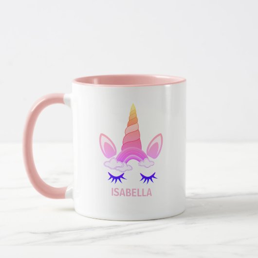 Magical Unicorn Personalized Name マグカップ (左)