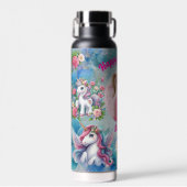 Magical Unicorn Photo Birthday Water Bottle Gift ウォーターボトル (正面)