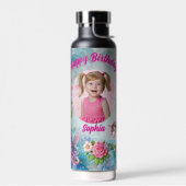 Magical Unicorn Photo Birthday Water Bottle Gift ウォーターボトル (左面)