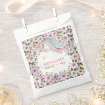 Magical Unicorn Pink Flower birthday