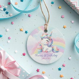 Magical Unicorn Rainbow Birthday Favor Tag フェイバータグ