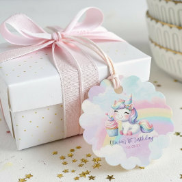 Magical Unicorn Rainbow Birthday Favor Tag フェイバータグ