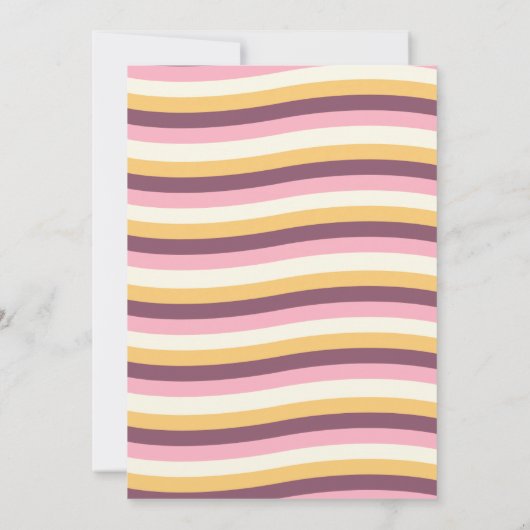 Magical Unicorn & Rainbow Girl Third Birthday  招待状 (裏面)