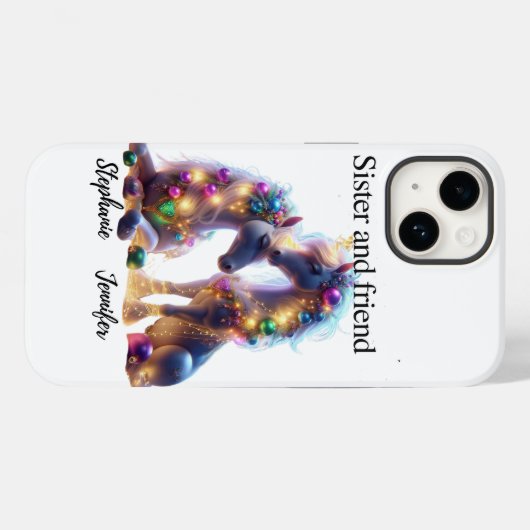 Magical Unicorn Sisters de Unicornio Case-Mate iPhoneケース (裏面 (横))