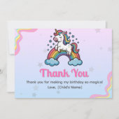 Magical Unicorn Thank You Card サンキューカード (正面)