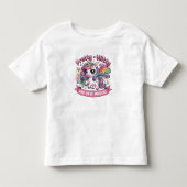 Magical Unicorn Toddler Pretty Witty Pink Rainbow  トドラーTシャツ (正面)