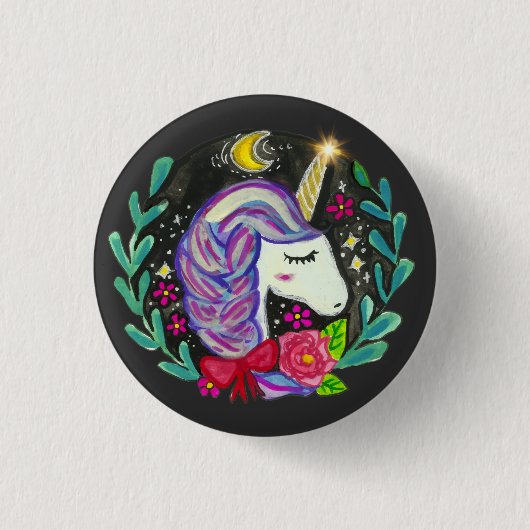 Magical Unicorn Vibes  缶バッジ (正面)