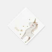 Magical Unicorn Yellow Birthday Party Cocktail スタンダードカクテルナプキン (角)