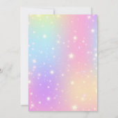 Magical Unicorns Purple Birthday Party  招待状 (裏面)