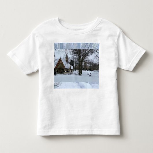 Magical Urban Snow Scene – Winter in the City トドラーTシャツ (正面)