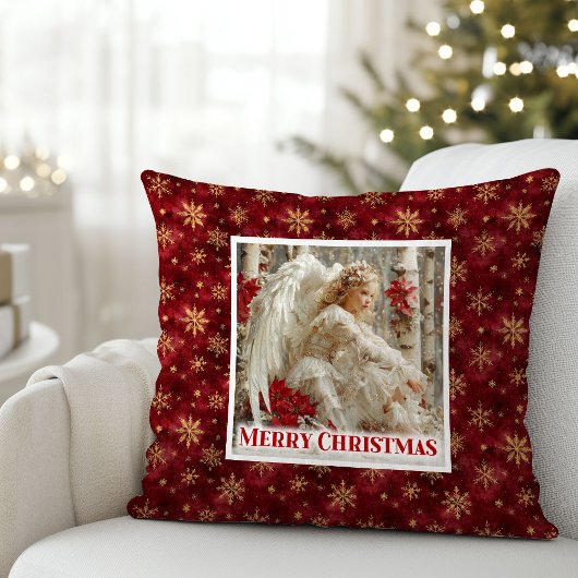 Magical Victorian Angel Christmas Gift Pillow クッション