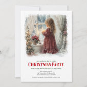 Magical Victorian Little Girl Awaiting Santa DNL 招待状 (正面)