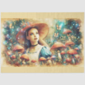 Magical Watercolor Mushroom Woods Decoupage 薄葉紙 (正面)