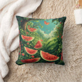 Magical Watermelon Garden – Nature Fantasy Blanket クッション (ブランケット)