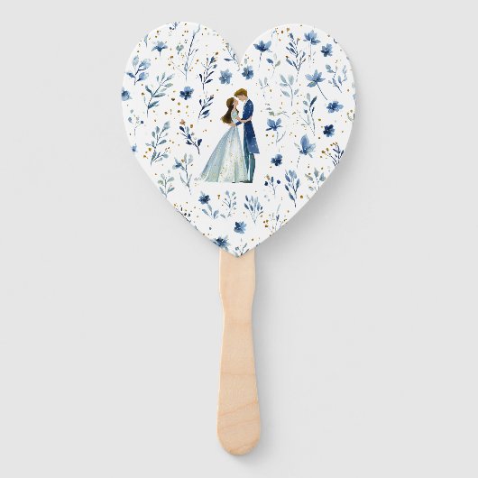 Magical Wedding Hand Fans – Watercolor Style ハンドファン (裏面)