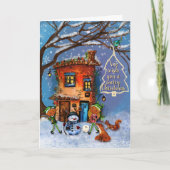 Magical Whimsical House and Friends Christmas シーズンカード (正面)
