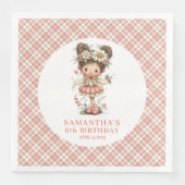 Magical Whimsy Pink Flowers 4th Birthday Party  (正面)