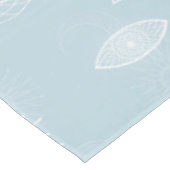 Magical White Moon Sun Stars Blue pattern テーブルクロス (アングル)