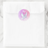 Magical white unicorn ラウンドシール (バッグ)