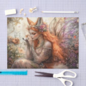 Magical Winged Fox Fairy Decoupage 薄葉紙 (クラフト)
