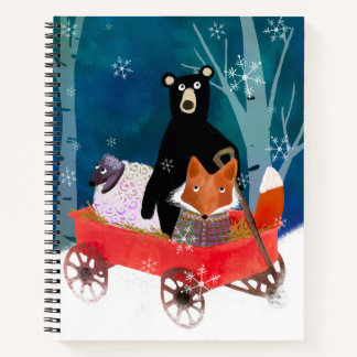 Magical Winter Animal Friends Sketch Notebook ノートブック