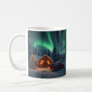 Magical Winter Cabin Christmas コーヒーマグカップ