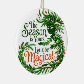 Magical Winter Spirit Forest Queen Christmas Ornam セラミックオーナメント (右)