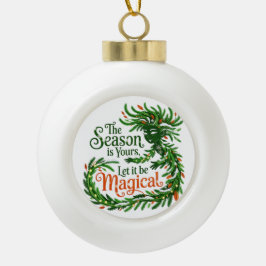 Magical Winter Spirit Forest Queen Christmas Ornam セラミックボールオーナメント