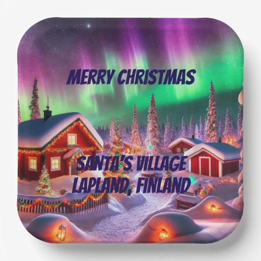 Magical Winter Wonderland: Santa's Village ペーパープレート (正面)