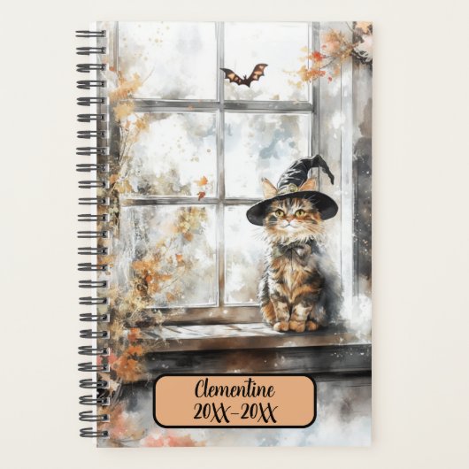 Magical Witch Cat Undated Appointment Book Diary  プランナー手帳 (正面)