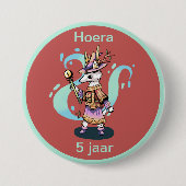 Magical wolf 5 jaar hoera 缶バッジ (正面)