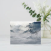 Magical Wolfs Winter Art Photo ポストカード (スタンド正面)